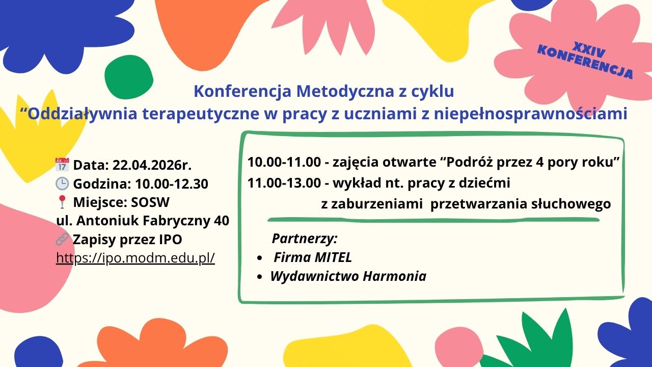 konferencja Oddzialywania terapeutyczne Zaproszenie 1 1